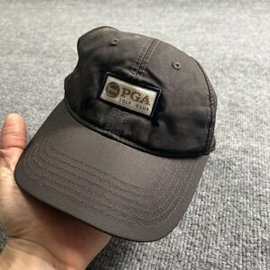 PGA Golf Club Hat Cap Strap Back One Size Black Golf Womens UPF 50+ Sun